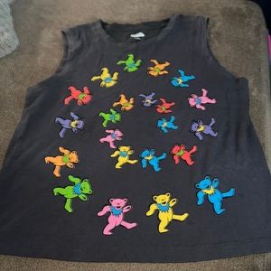 Sleeveless greatful dead bears tank